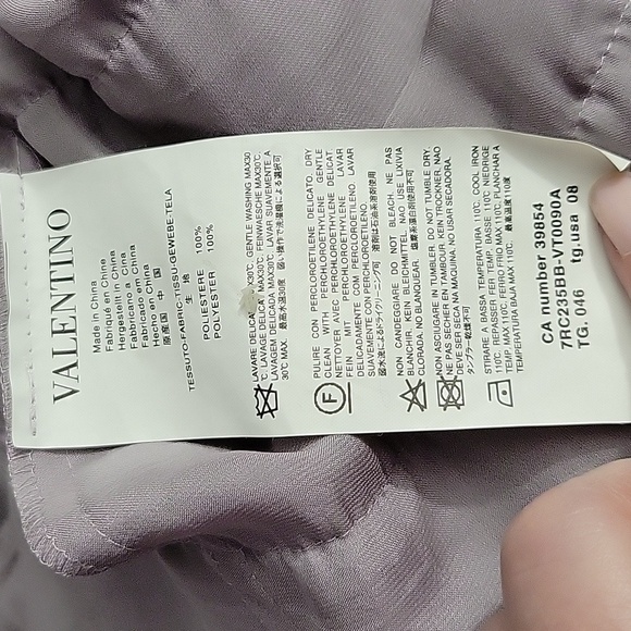 Red Valentino Tiered and Pleated Top Light Lavender Size Small EUC - Picture 9 of 9